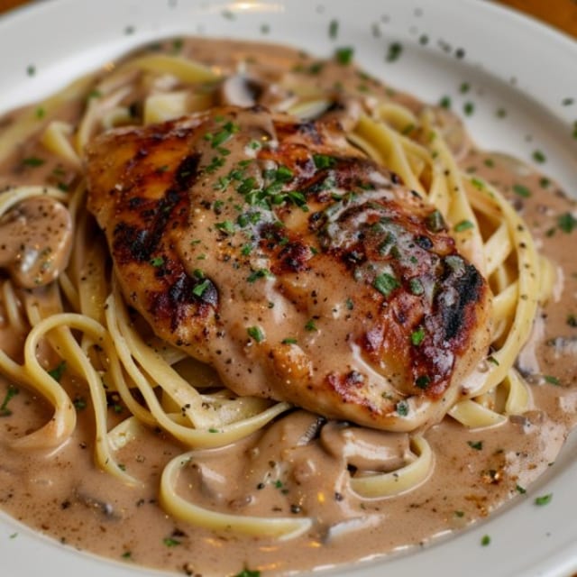Chicken Marsala w/ Pasta - Family Style Take-Out Specials.