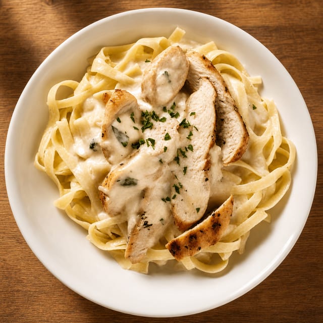 Chicken Alfredo.