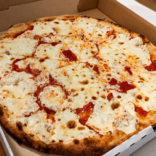 Traditional Pizza with Tomato Sauce.