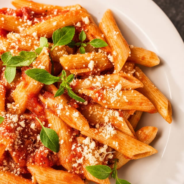 Penne w/ Pink Vodka Sauce - Family Style Take-Out Specials.