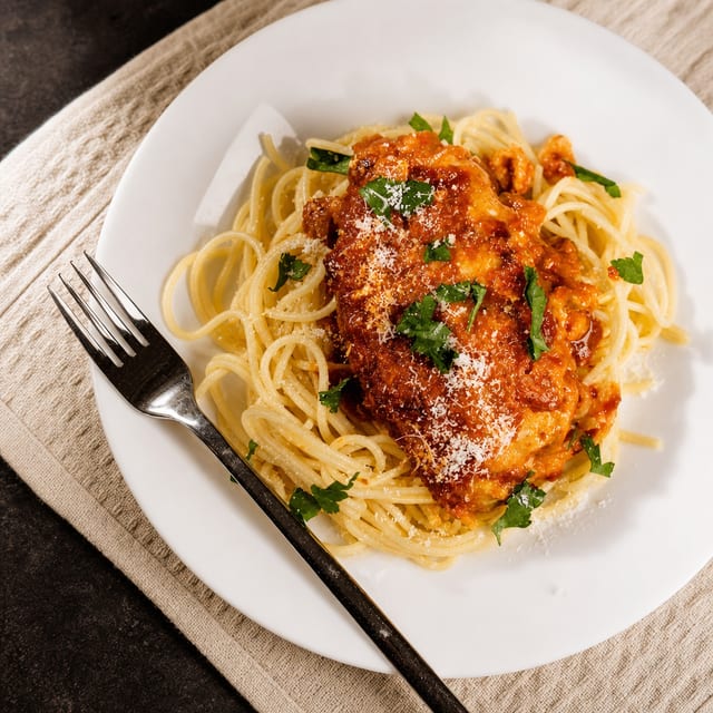 Spaghetti Parmigiana.