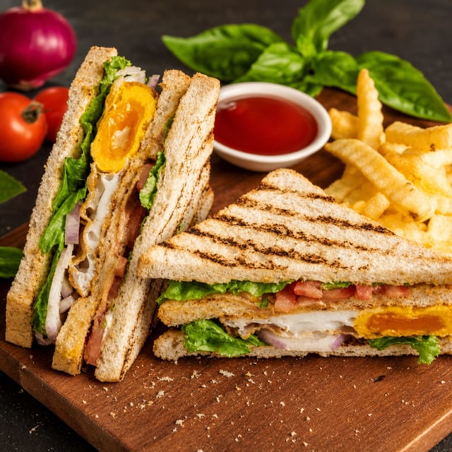 Italian Omelet Hot Sandwich.