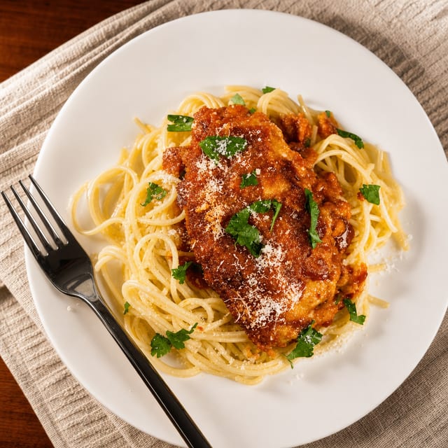 Chicken Parm w/ Pasta - Family Style Take-Out Specials.