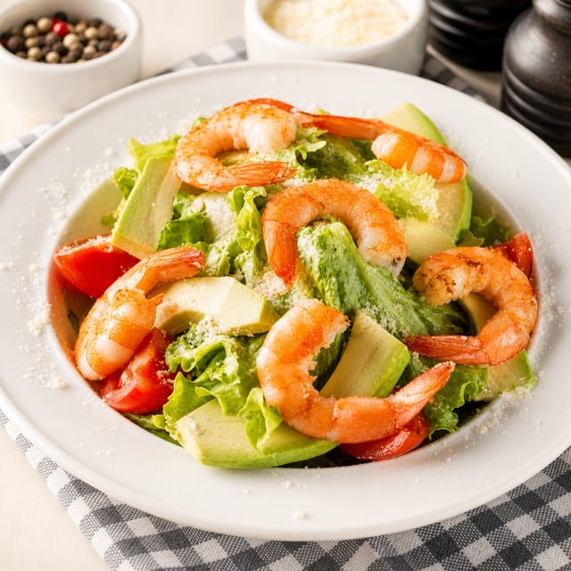 Cafe Salad with Shrimp.