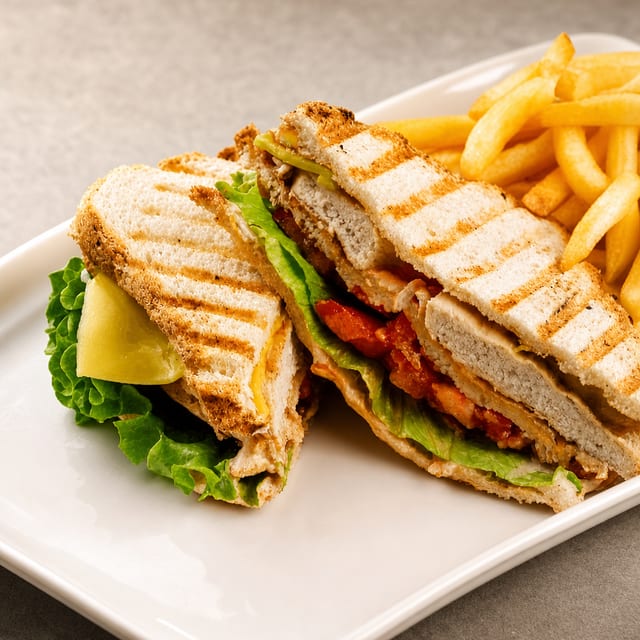 Grilled Chicken Hot Sandwich.